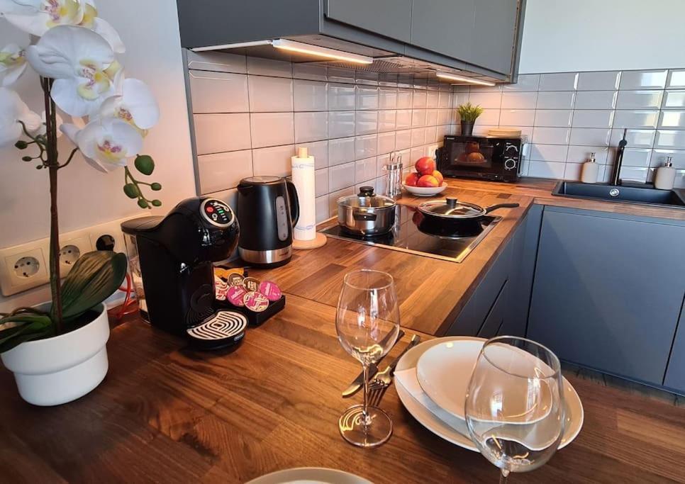 Stylish Apartment With Parking & Spacious Balcony Riga Esterno foto